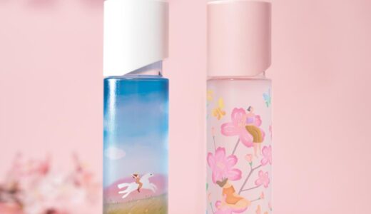 オルビス「桜」デザインの化粧水つめかえボトルが青山に、桜あん入りミルクティーも
